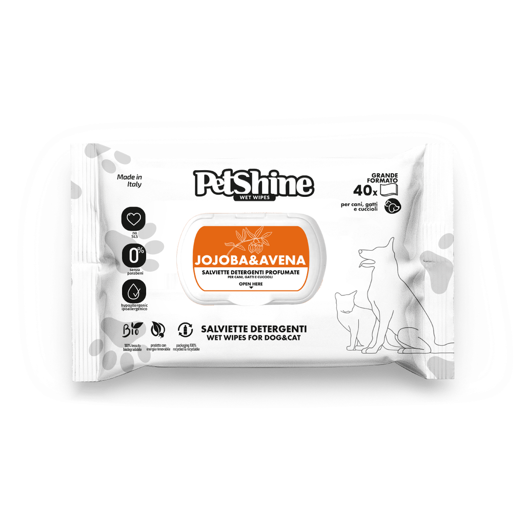 PetShine Wet Wipes Jojoba 40Pcs