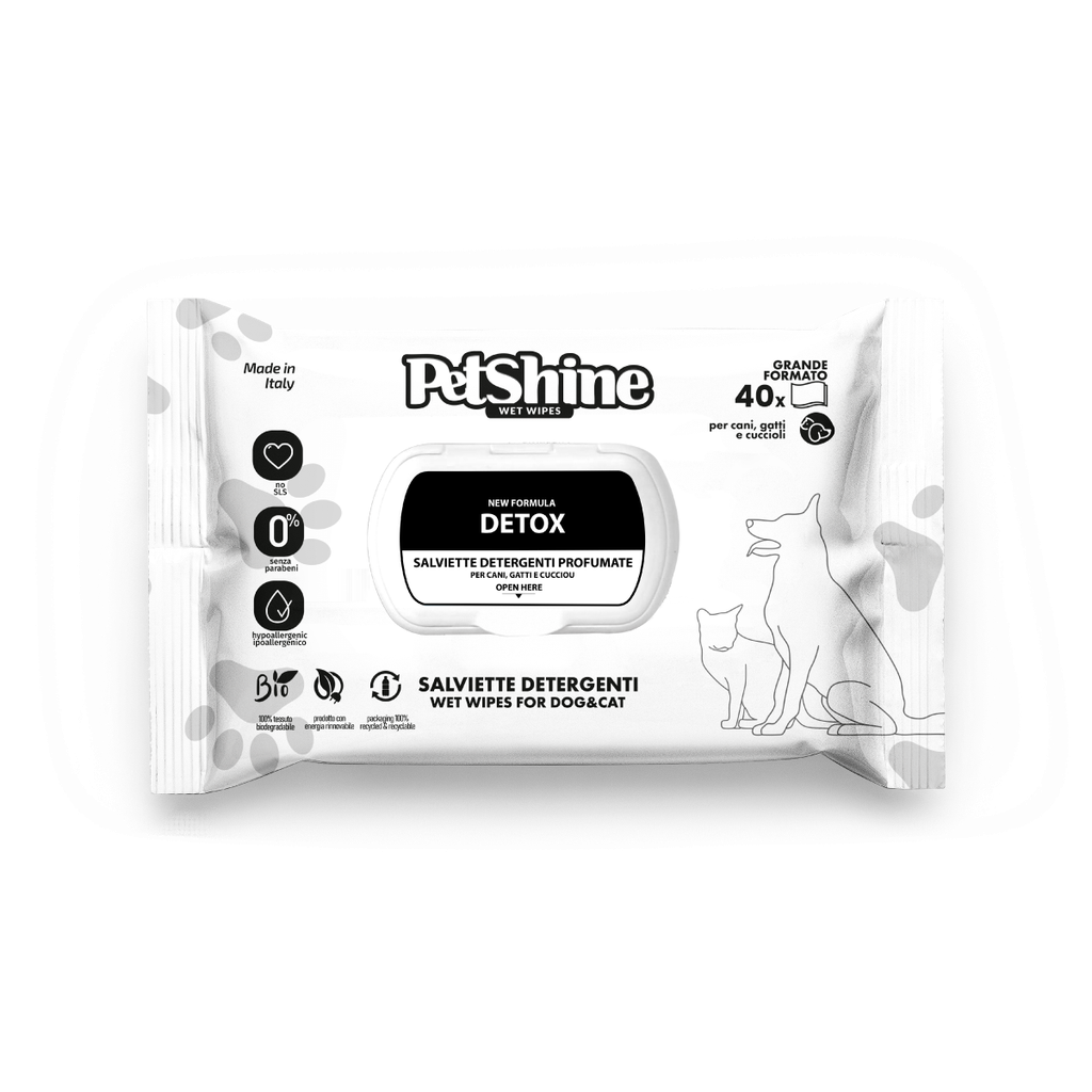 PetShine Wet Wipes Detox 40Pcs