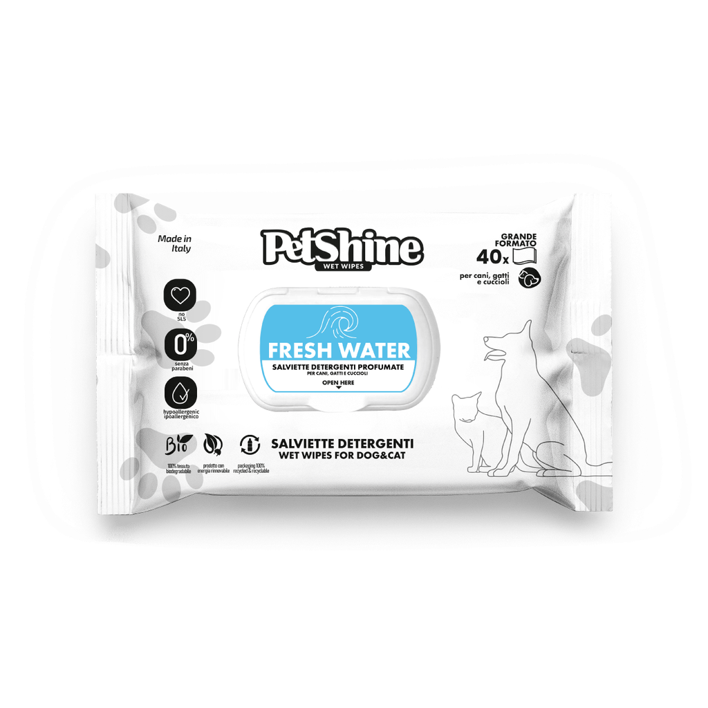 PetShine Wet Wipes Fresh Water 40Pcs